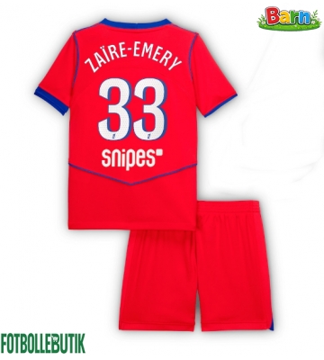 Paris Saint-Germain Warren Zaire-Emery #33 Tredjeställ Barn 2025-26 Kortärmad (+ Korta byxor)